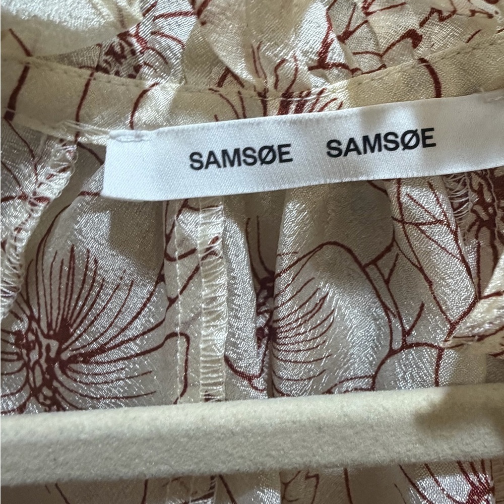 Samsøe Samsøe $290 Karookh Print Dress in Brick Hortus maxi floral Small NWOT - Picture 4 of 4